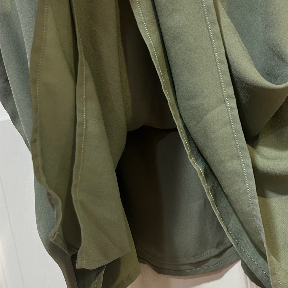 Melrose and Market Ruffled Olive Tank Top - Picture 5 of 6